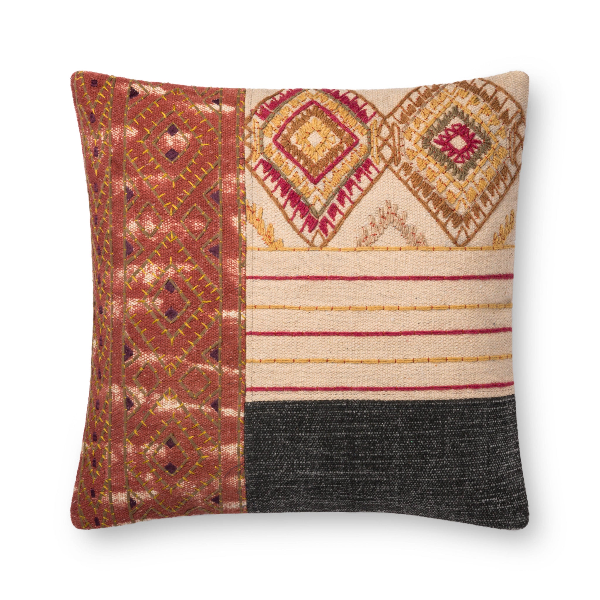 Rust / Grey Pillow — a Loloi pillow at Laurie Yapp Home.