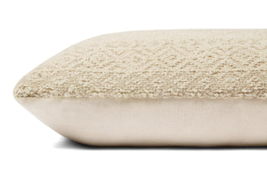 Henderson Sand / Ivory Pillow shown from a different angle to reveal its pattern.