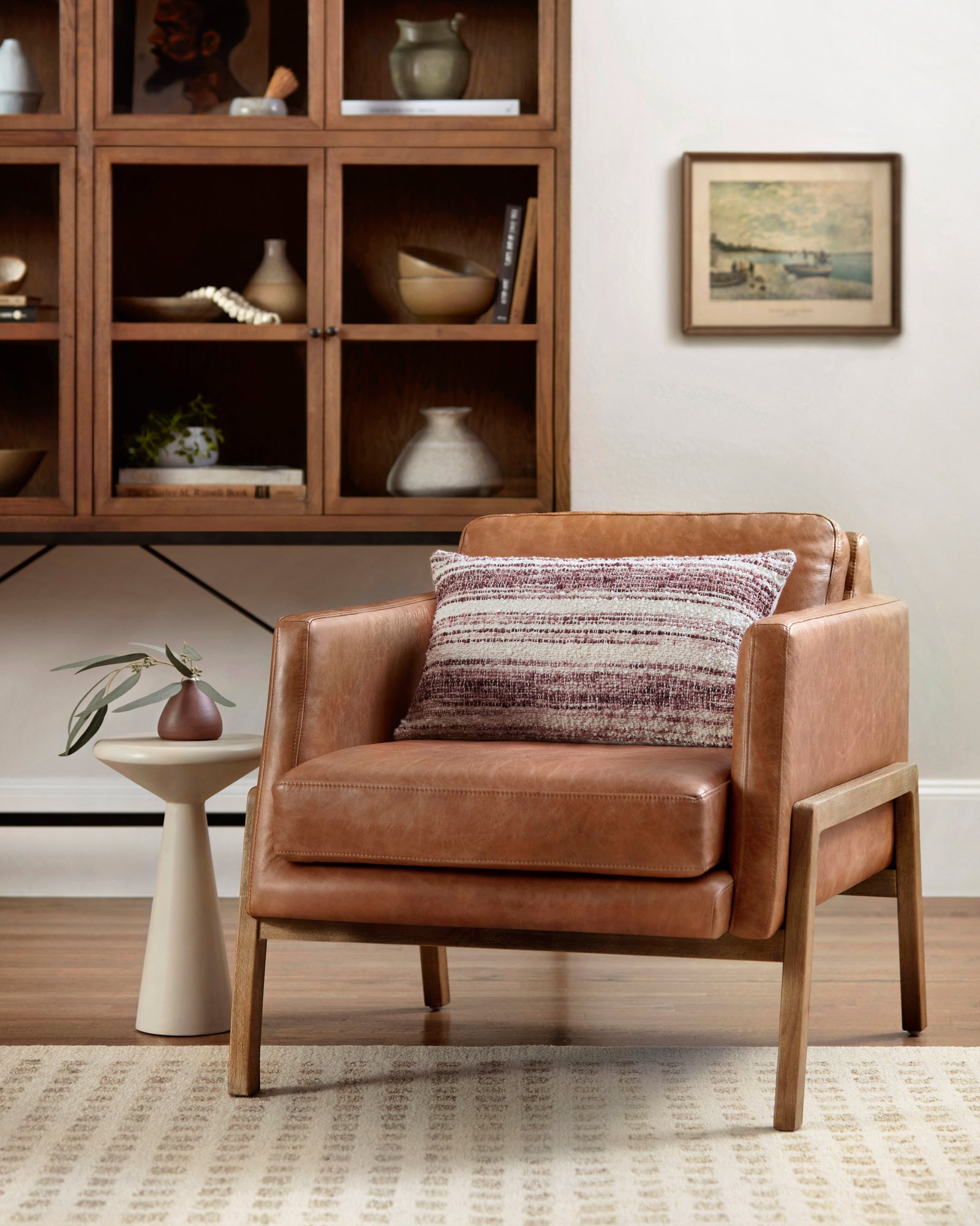 Burgundy / Ivory Pillow — a Loloi pillow at Laurie Yapp Home.