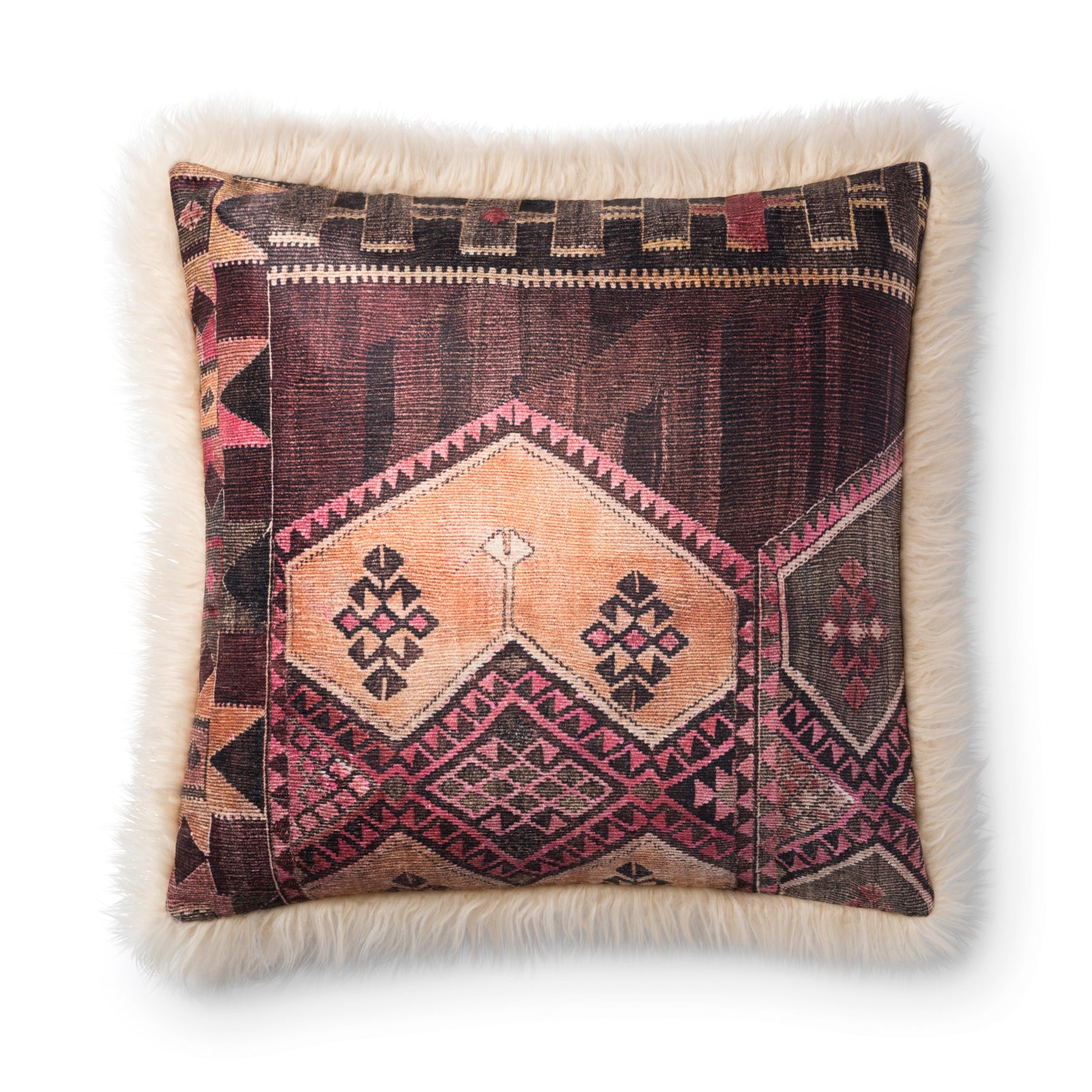Multi / Ivory Pillow (Pattern 1) — a Loloi pillow at Laurie Yapp Home.