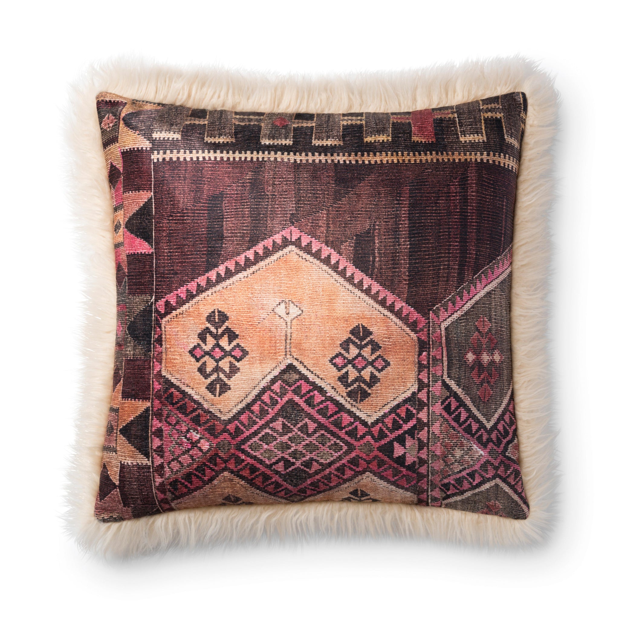 Multi / Ivory Pillow (Pattern 1) — a Loloi pillow at Laurie Yapp Home.