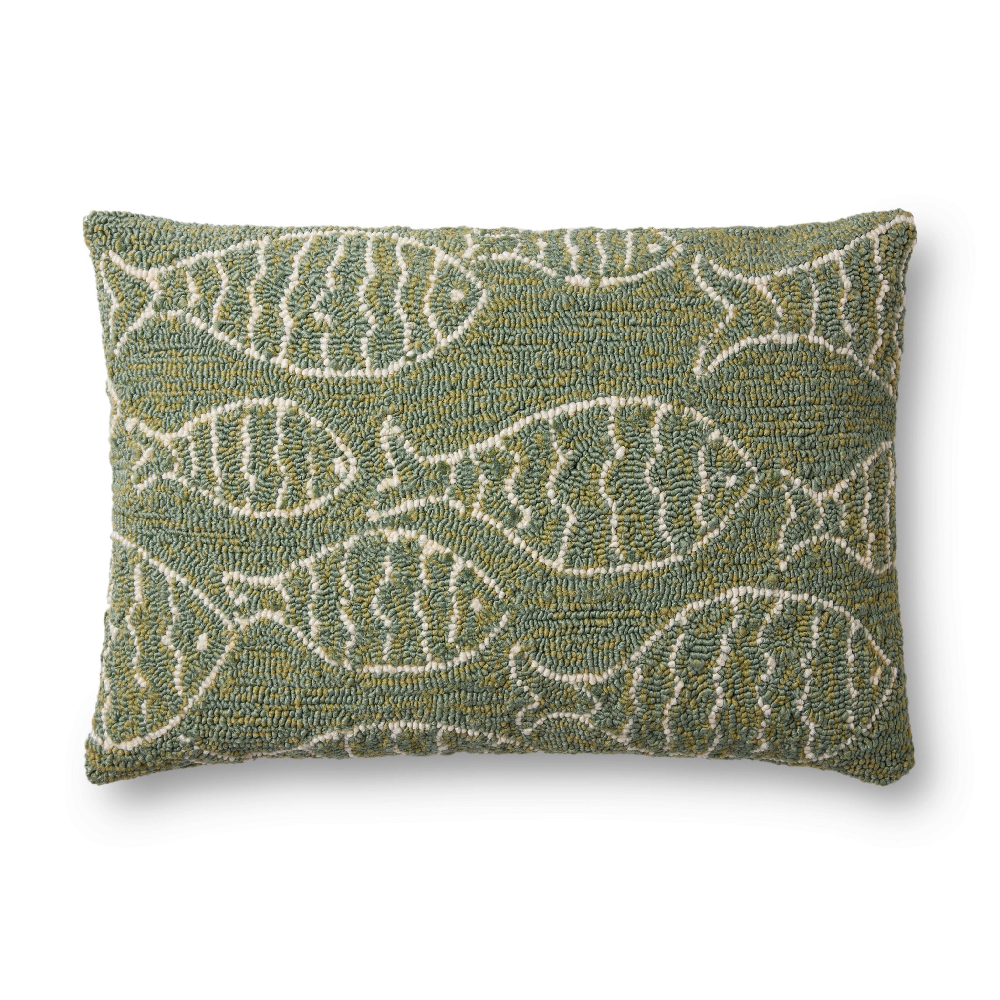 Green Pillow (Pattern 6) — a Loloi pillow at Laurie Yapp Home.