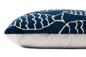 Navy Pillow (Pattern 4) shown from another angle.