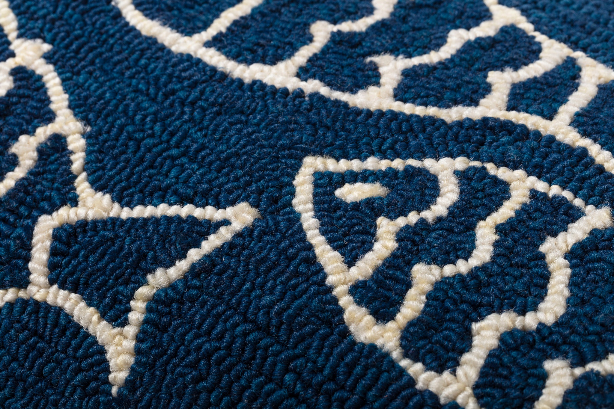 Navy Pillow (Pattern 4) shown from a different angle to reveal its pattern.