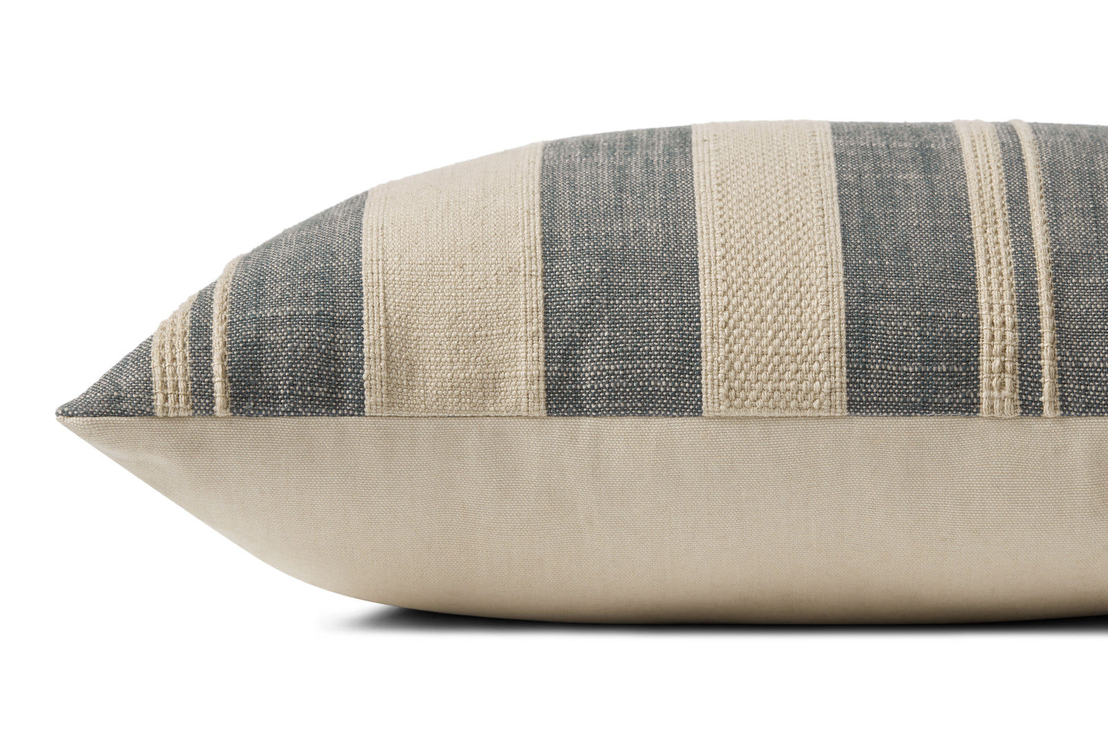 Mia Ivory / Denim Pillow — a Loloi pillow at Laurie Yapp Home.