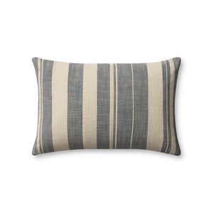 Mia Ivory / Denim Pillow — a Loloi pillow at Laurie Yapp Home.