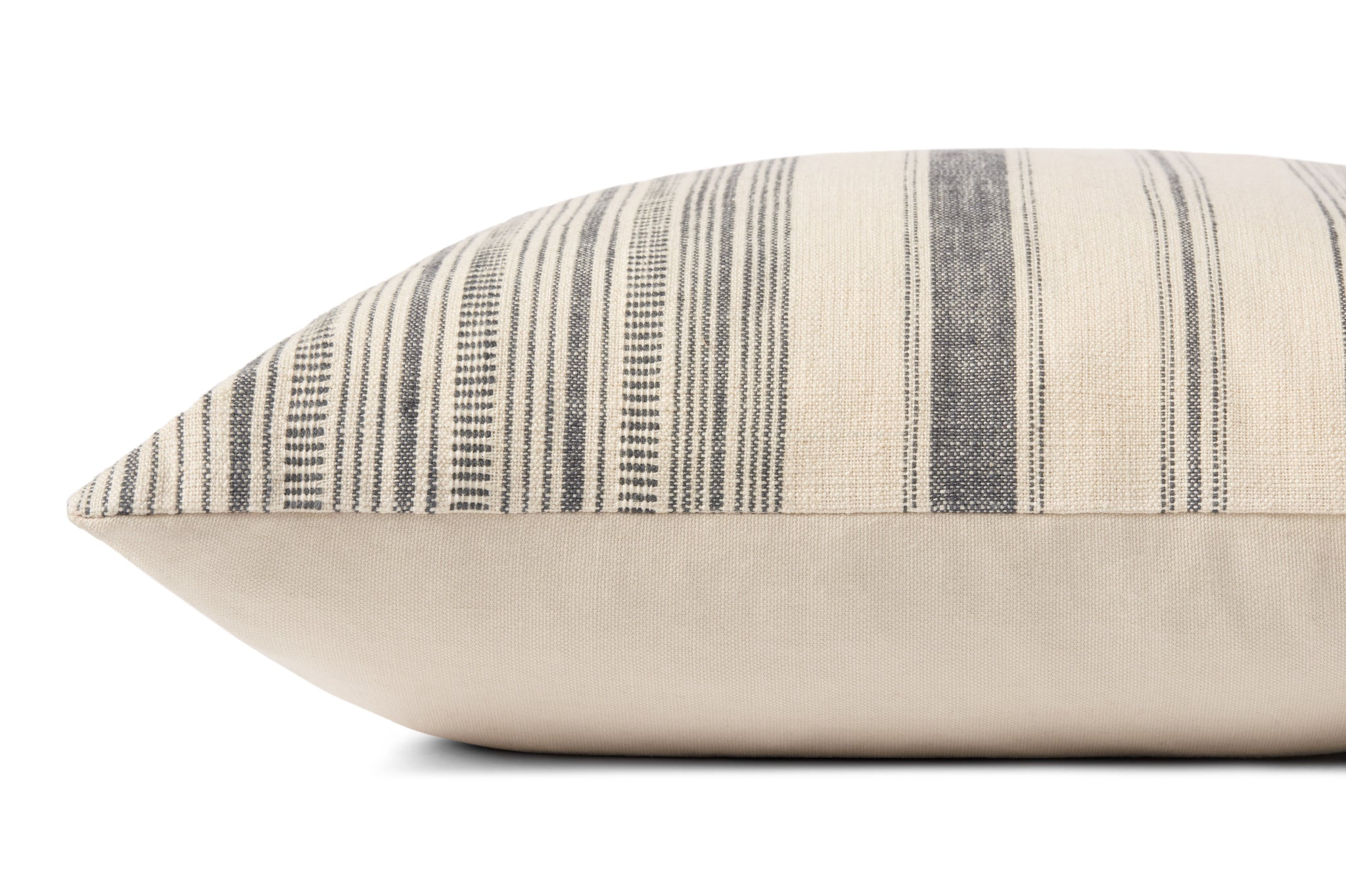 Celina Ivory / Grey Pillow shown from another angle.