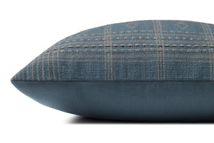 Lina Blue / Slate Pillow shown from another angle.