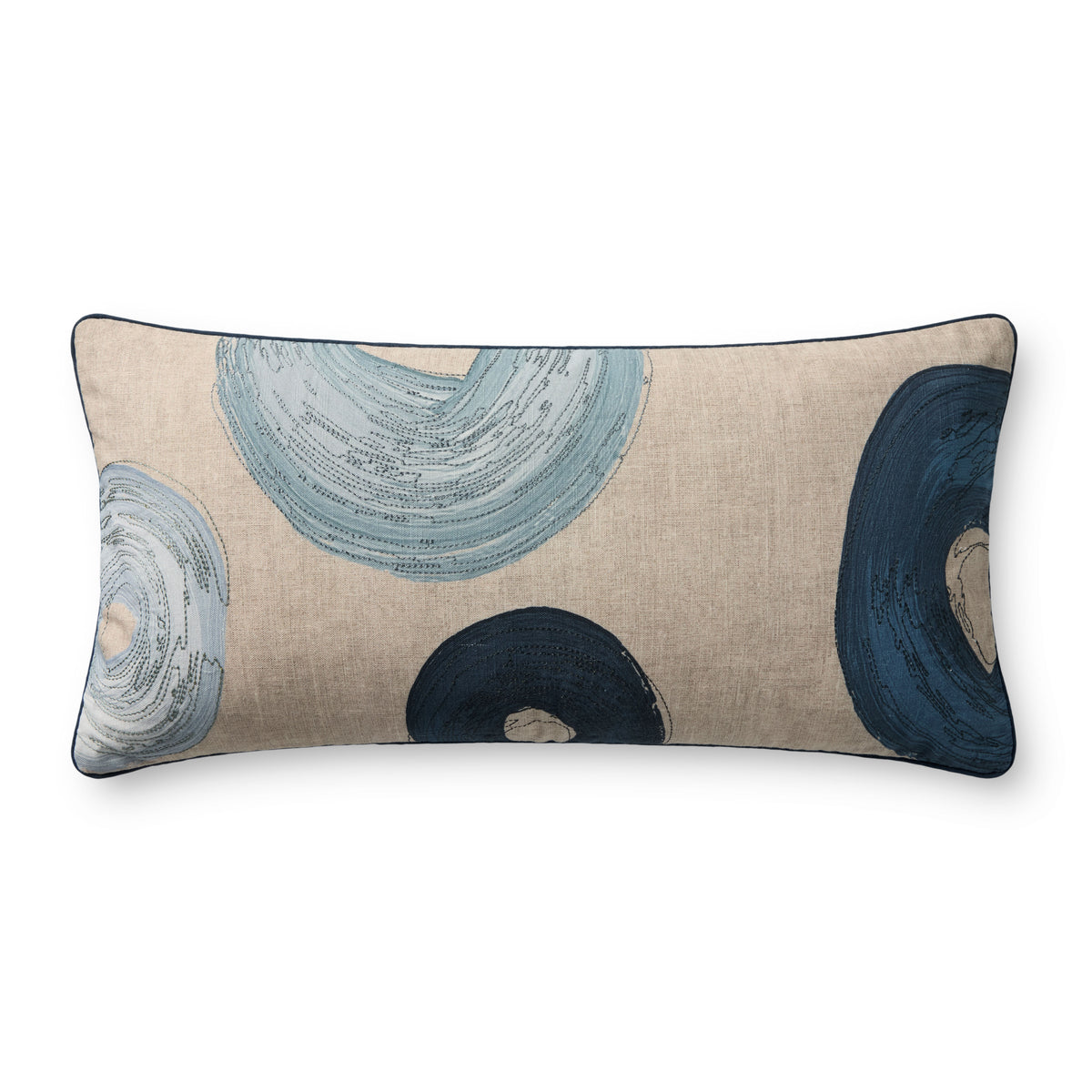 Blue / Multi Pillow (Pattern 3) — a Loloi pillow at Laurie Yapp Home.