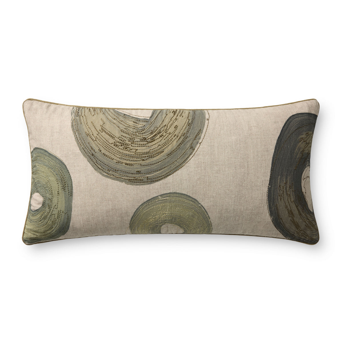 Green / Multi Pillow (Pattern 1) — a Loloi pillow at Laurie Yapp Home.