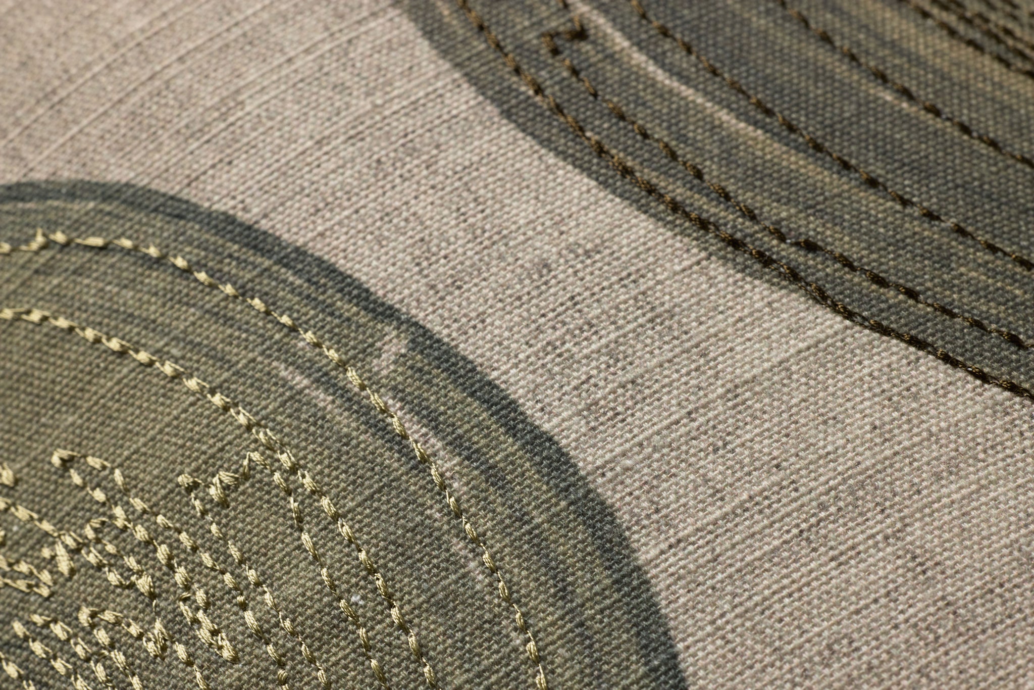Green / Multi Pillow (Pattern 1) shown from a different angle to reveal its pattern.