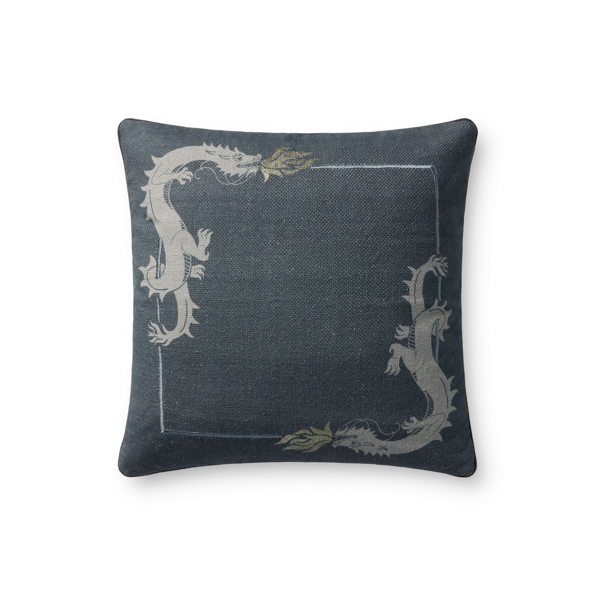 Blue Pillow (Pattern 8) — a Loloi pillow at Laurie Yapp Home.