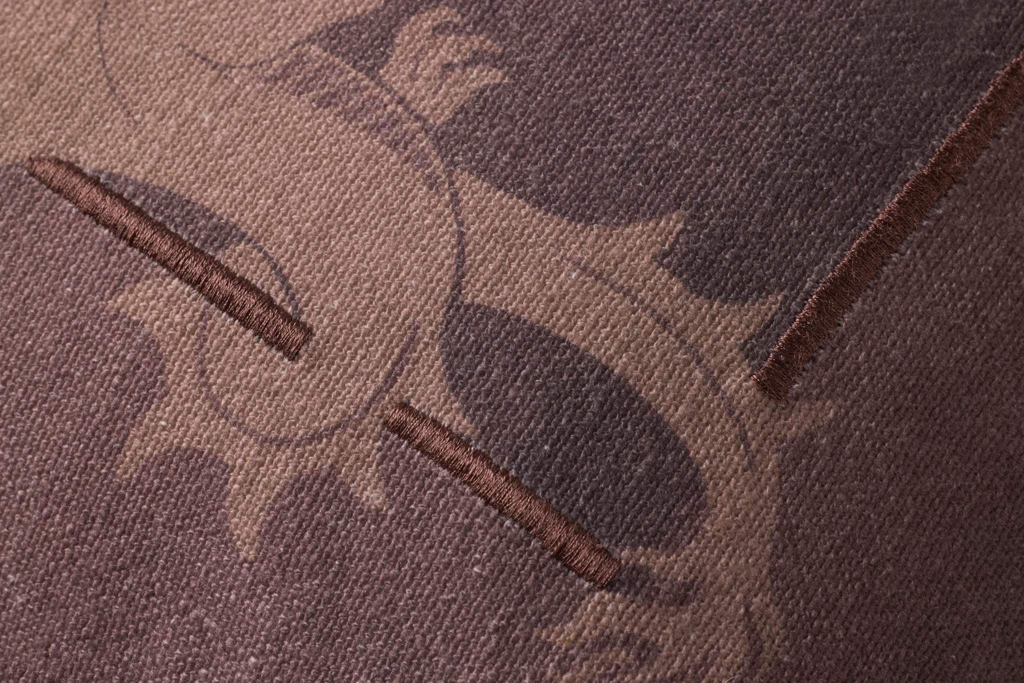Mauve Pillow (Pattern 1) shown from a different angle to reveal its pattern.
