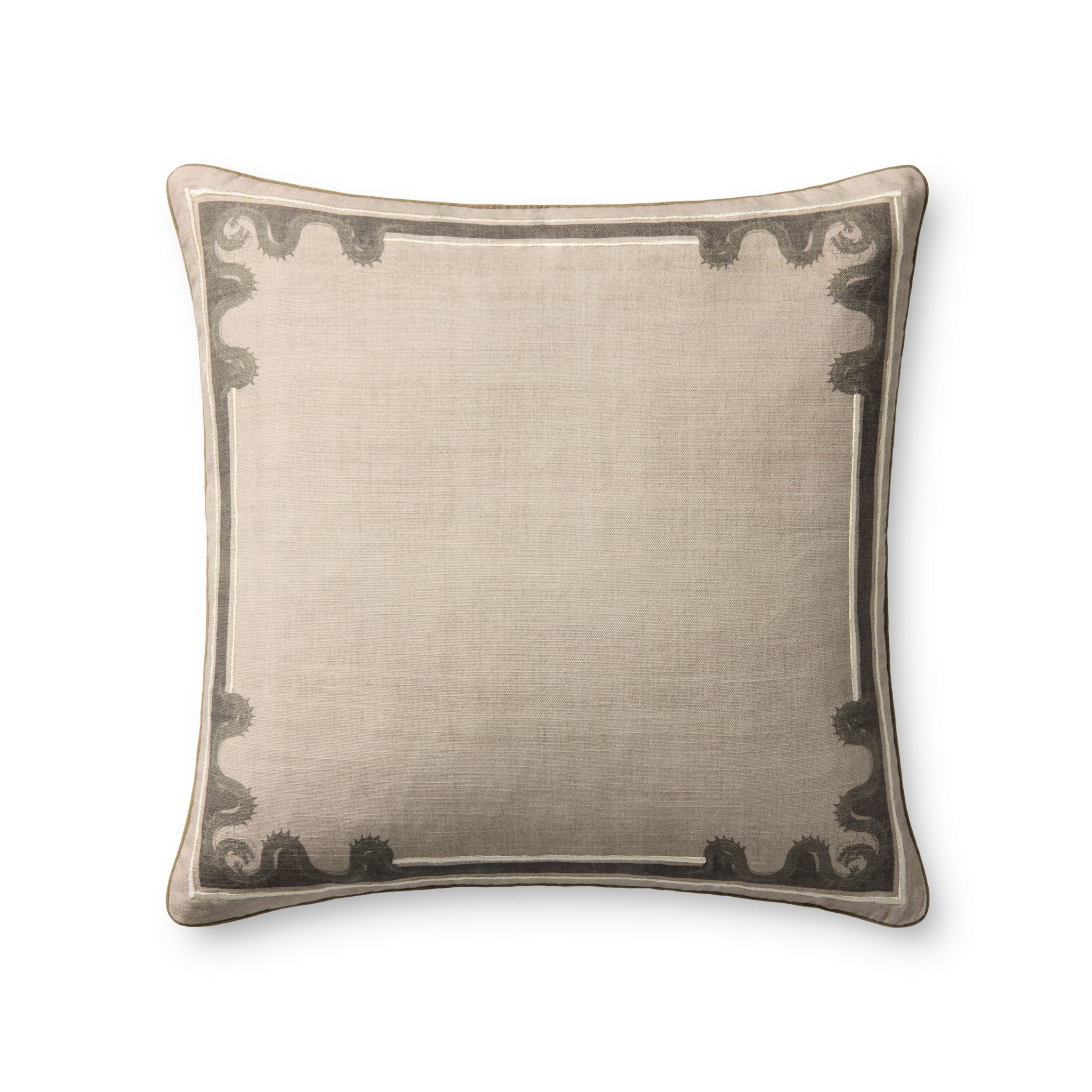 Natural / Green Pillow (Pattern 1) — a Loloi pillow at Laurie Yapp Home.