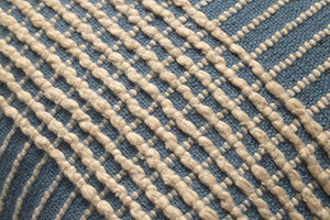 Sophia Blue Pillow shown from a different angle to reveal its pattern.