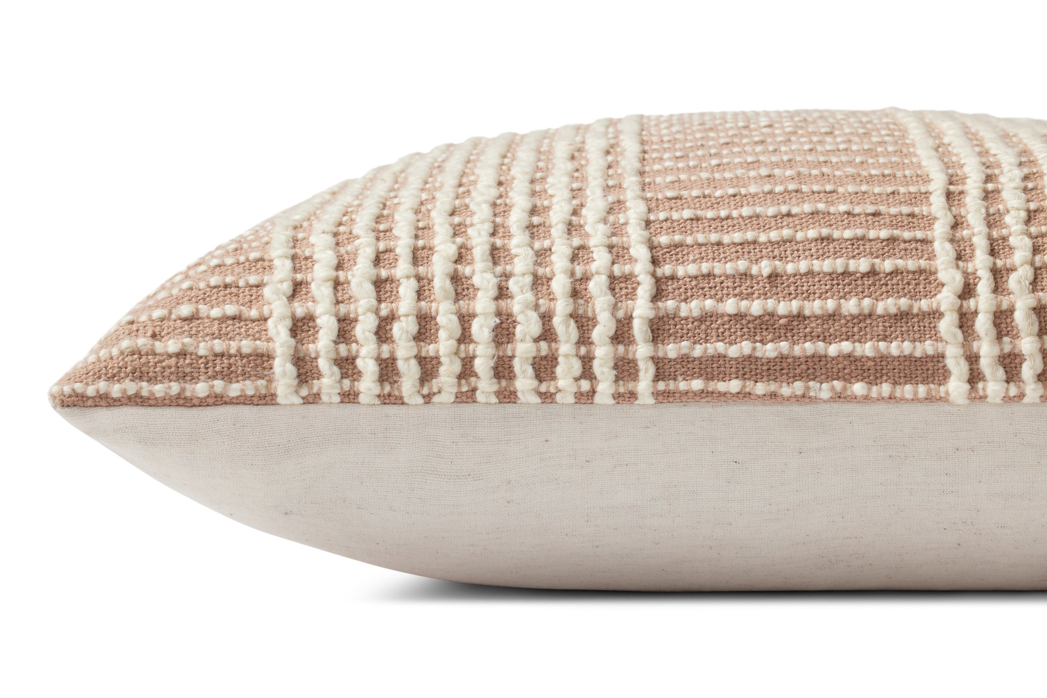 Sophia Blush Pillow shown from another angle.