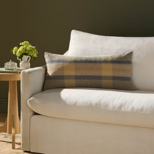 Andi Yellow / Blue Pillow shown from another angle.