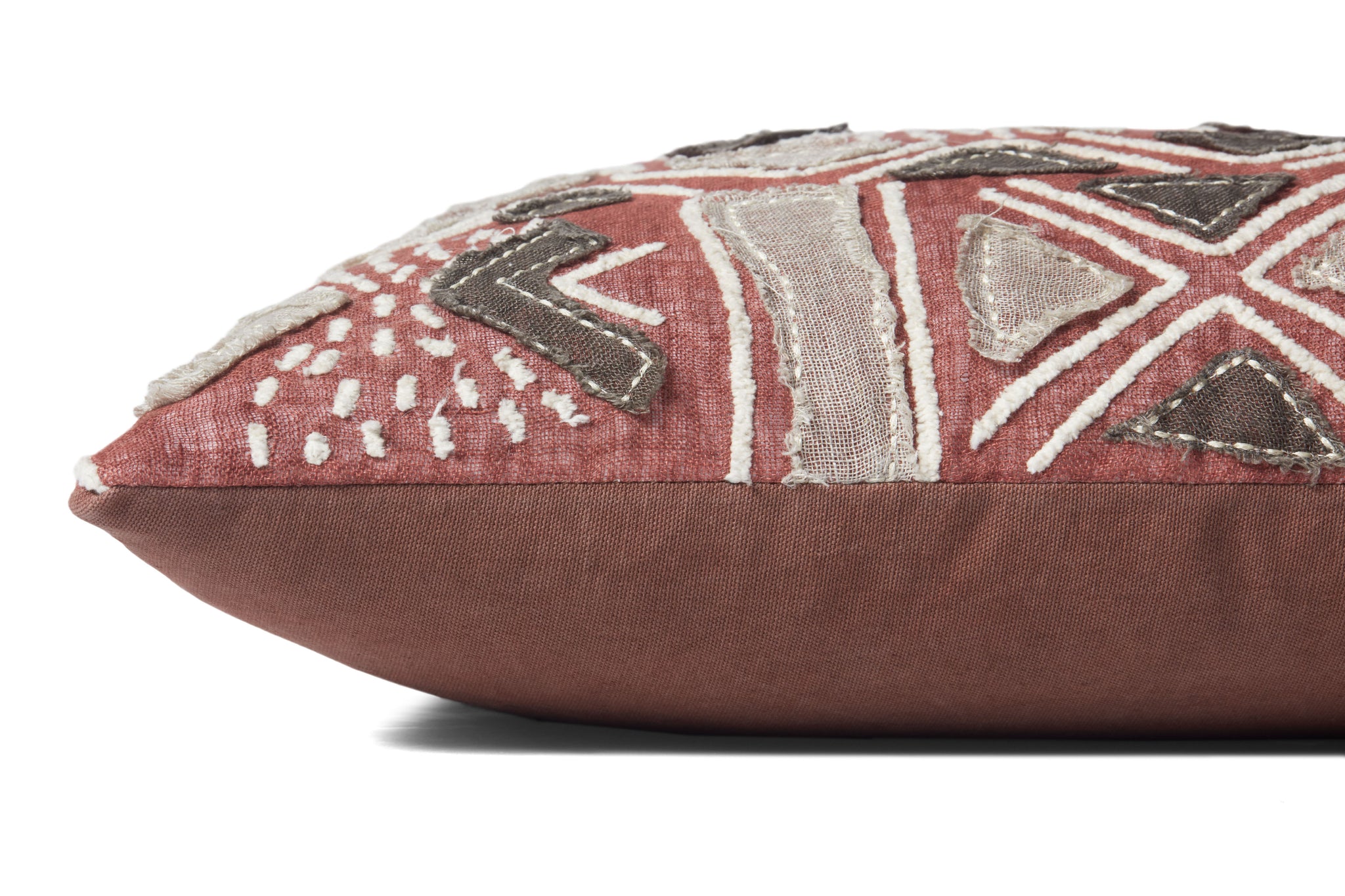 Rust / Multi Pillow (Pattern 3) shown from another angle.