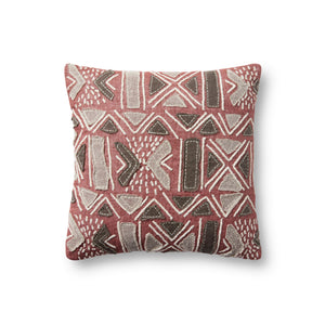Rust / Multi Pillow (Pattern 3) — a Loloi pillow at Laurie Yapp Home.