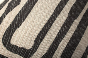 Natural / Black Pillow shown from a different angle to reveal its pattern.