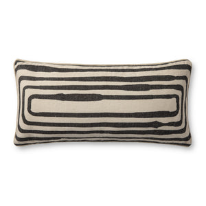 Natural / Black Pillow — a Loloi pillow at Laurie Yapp Home.