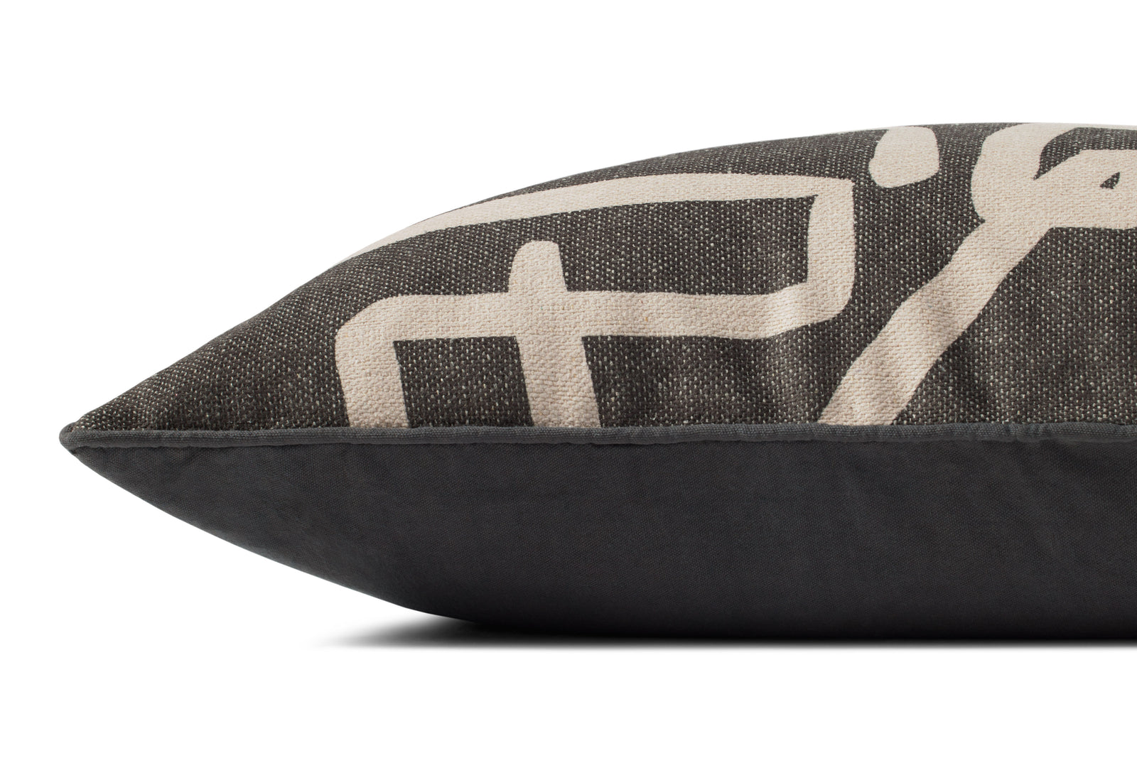 Charcoal / Natural Pillow (Pattern 1) — a Loloi pillow at Laurie Yapp Home.