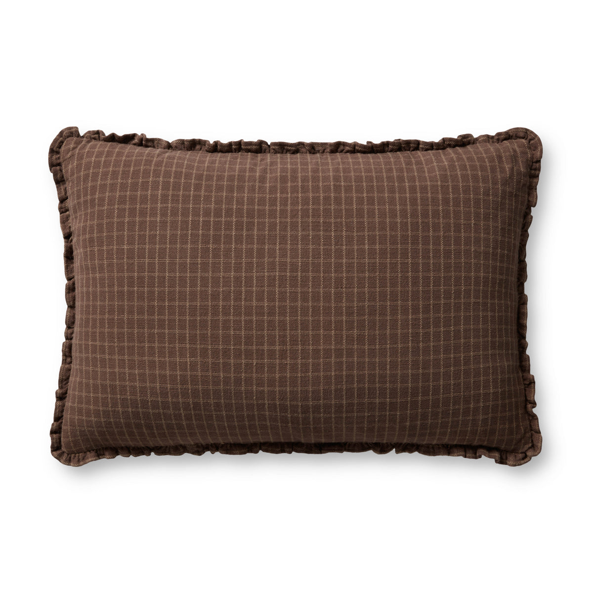 Dinah Chocolate / Latte Pillow — a Loloi pillow at Laurie Yapp Home.