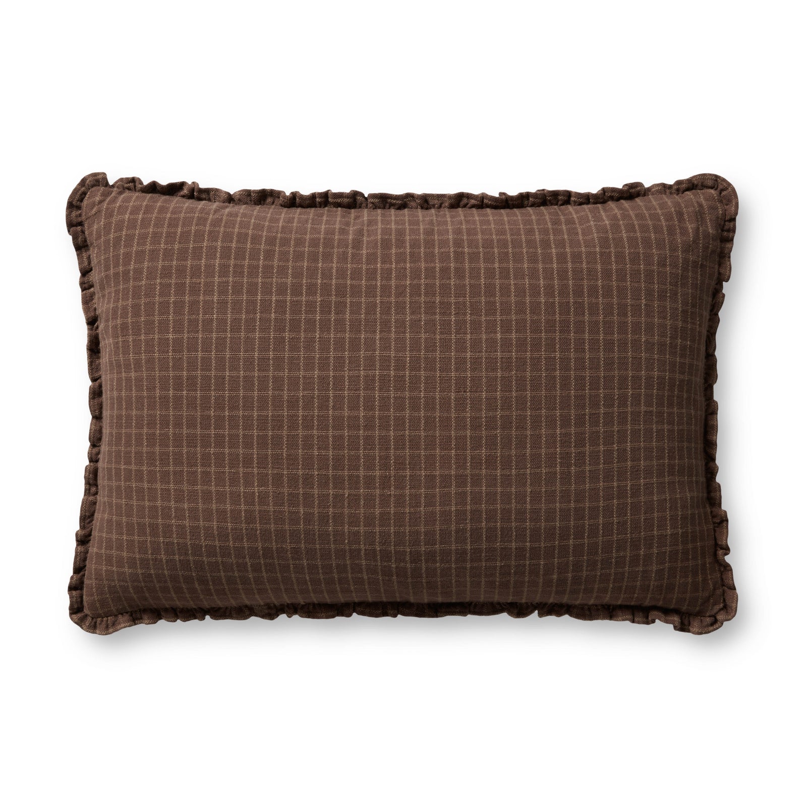 Dinah Chocolate / Latte Pillow — a Loloi pillow at Laurie Yapp Home.