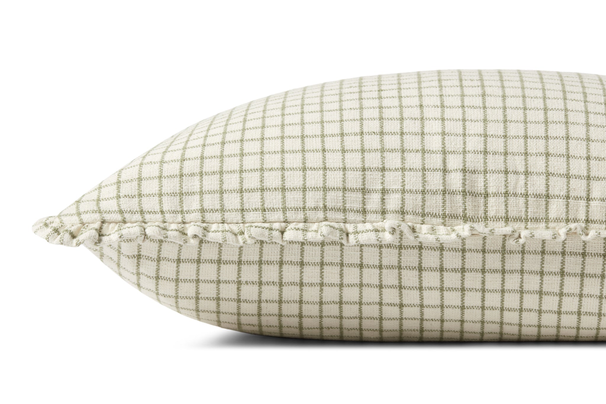 Dinah Ivory / Moss Pillow shown from another angle.