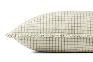 Dinah Ivory / Moss Pillow shown from another angle.