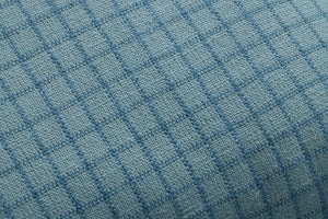Dinah Ocean / Blue Pillow shown from a different angle to reveal its pattern.