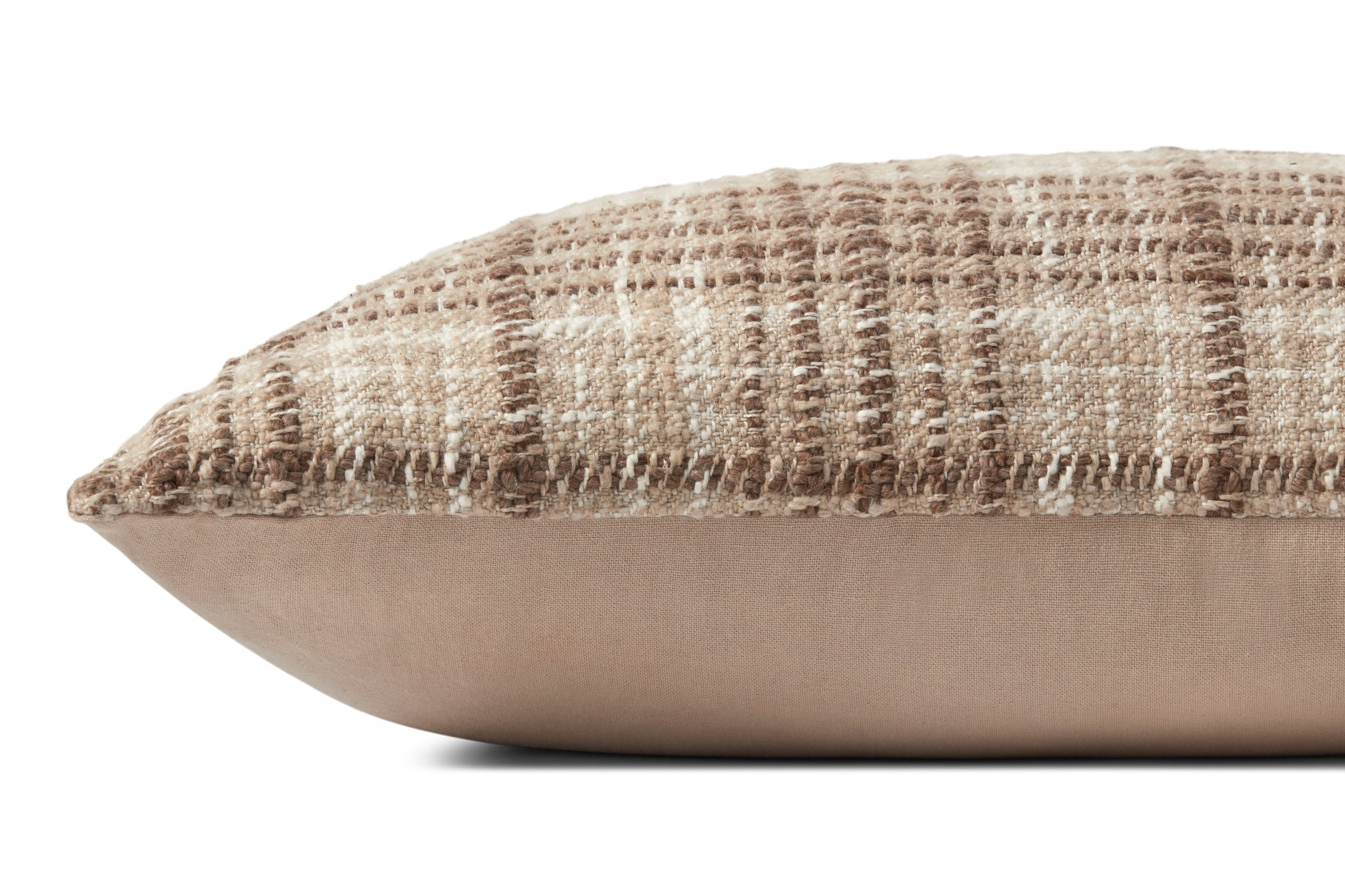Beau Brown / Ivory Pillow shown from another angle.