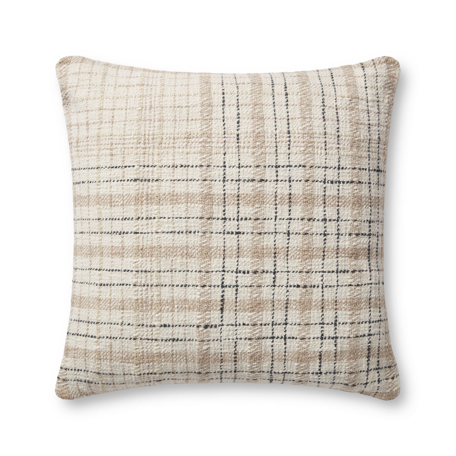 Cricket Beige / Black Pillow — a Loloi pillow at Laurie Yapp Home.