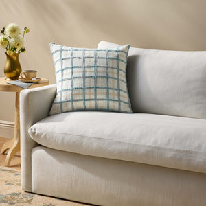 Norman Ivory / Blue Pillow shown from another angle.