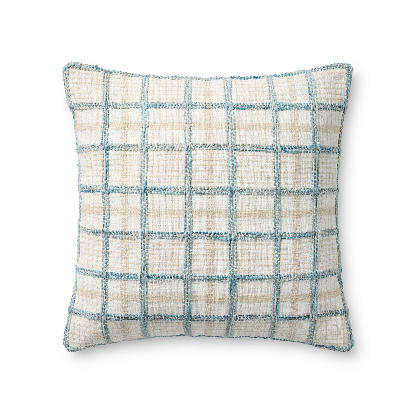 Norman Ivory / Blue Pillow — a Loloi pillow at Laurie Yapp Home.