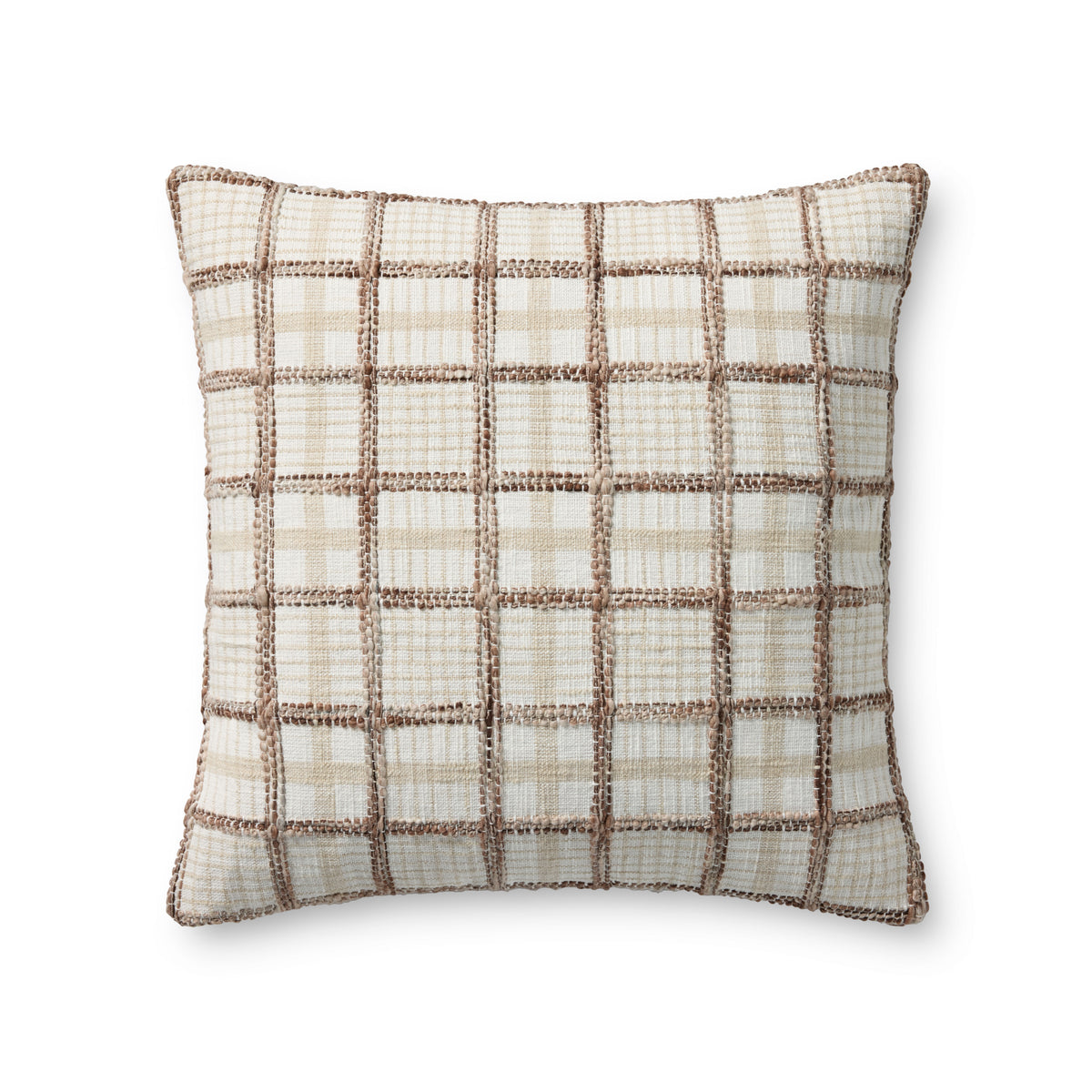 Norman Ivory / Brown Pillow — a Loloi pillow at Laurie Yapp Home.