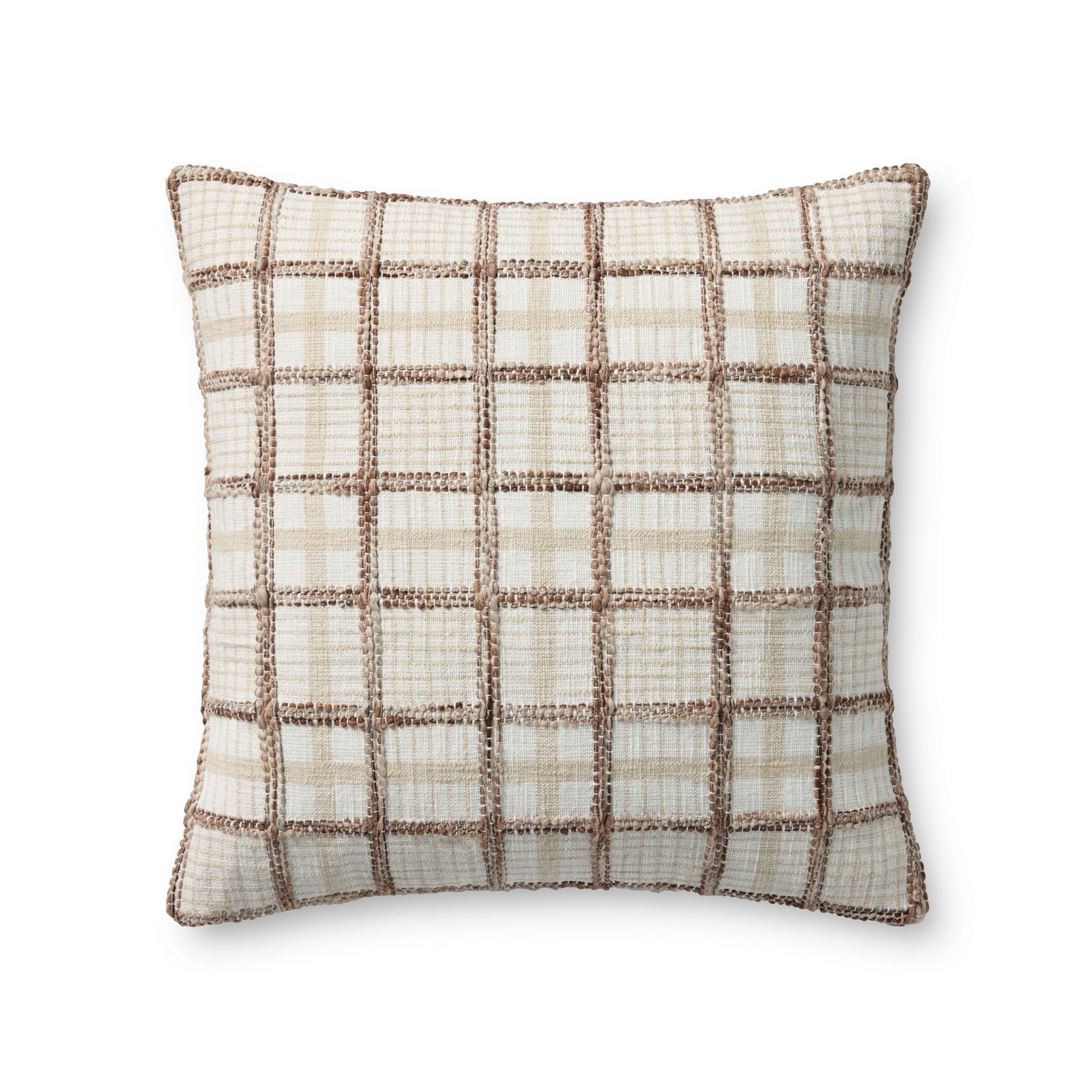 Norman Ivory / Brown Pillow — a Loloi pillow at Laurie Yapp Home.