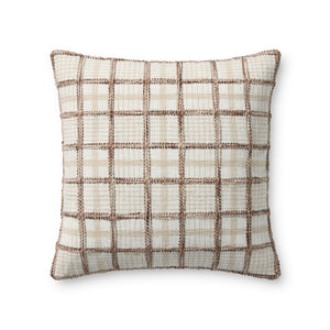Norman Ivory / Brown Pillow — a Loloi pillow at Laurie Yapp Home.