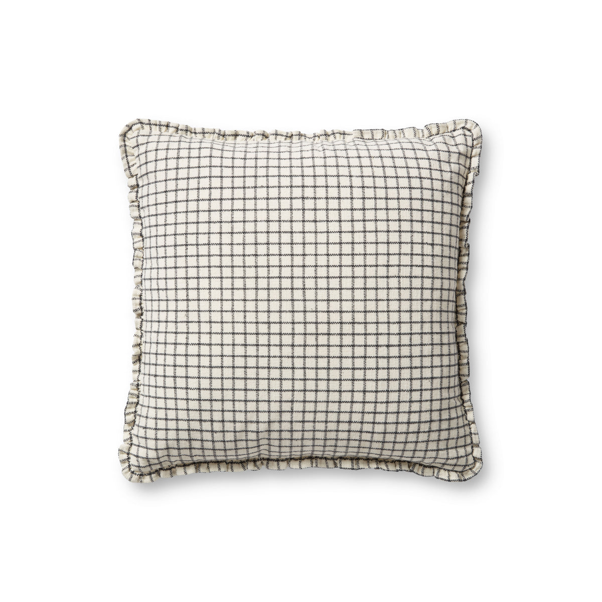 Dinah Ivory / Black Pillow — a Loloi pillow at Laurie Yapp Home.