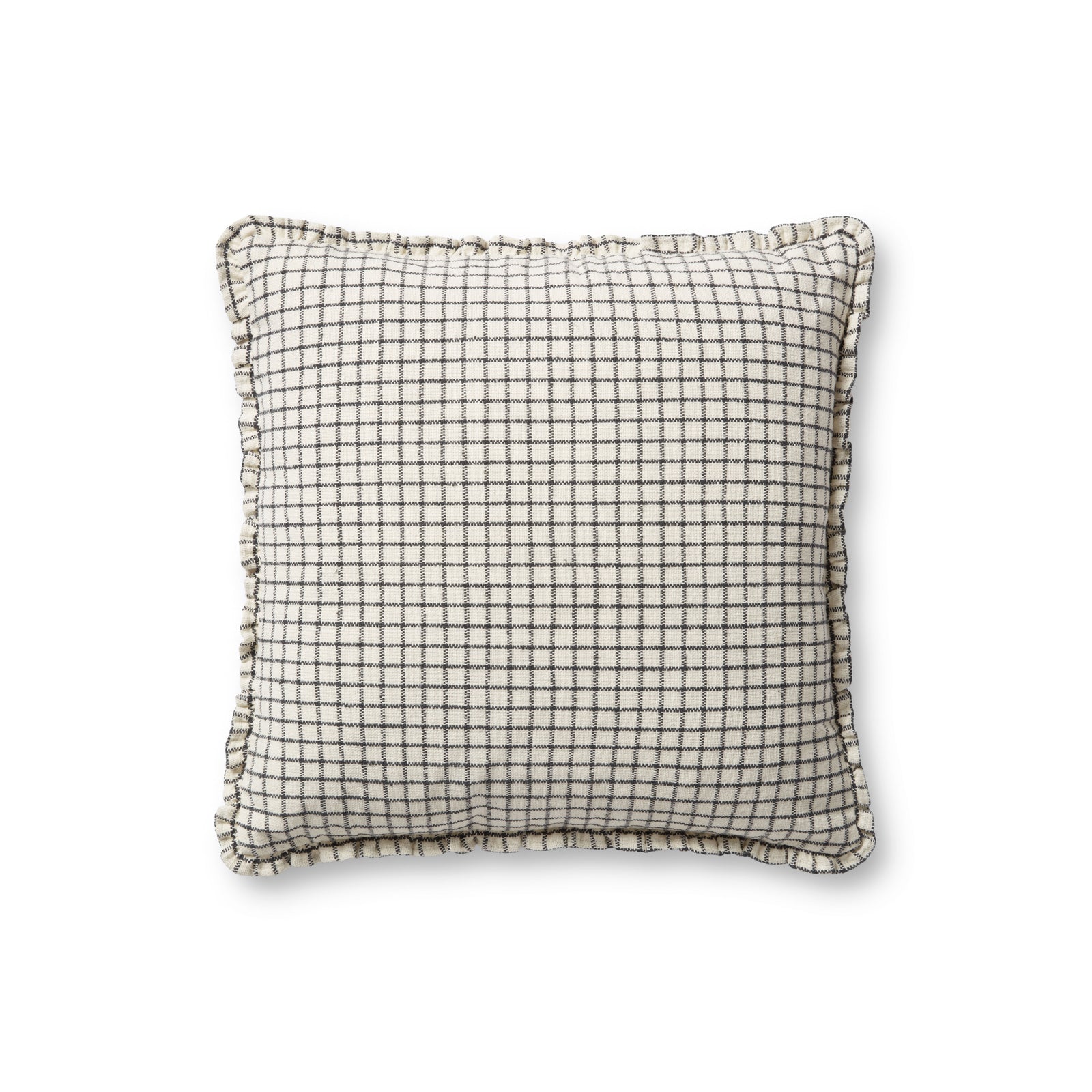 Dinah Ivory / Black Pillow — a Loloi pillow at Laurie Yapp Home.
