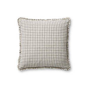 Dinah Ivory / Black Pillow — a Loloi pillow at Laurie Yapp Home.