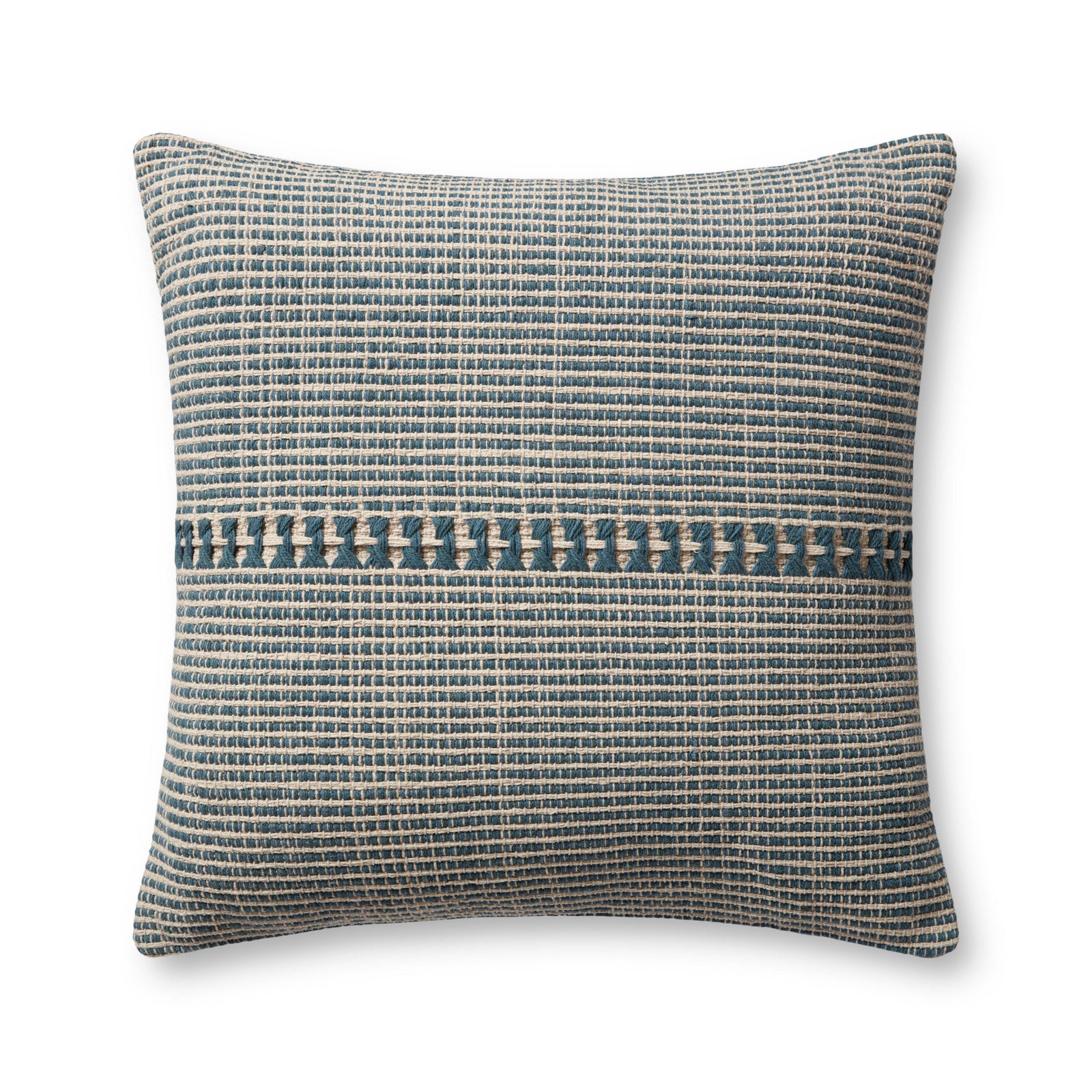 Harvey Blue / Natural Pillow — a Loloi pillow at Laurie Yapp Home.