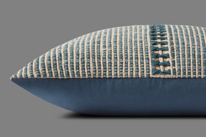 Harvey Blue / Natural Pillow shown from another angle.