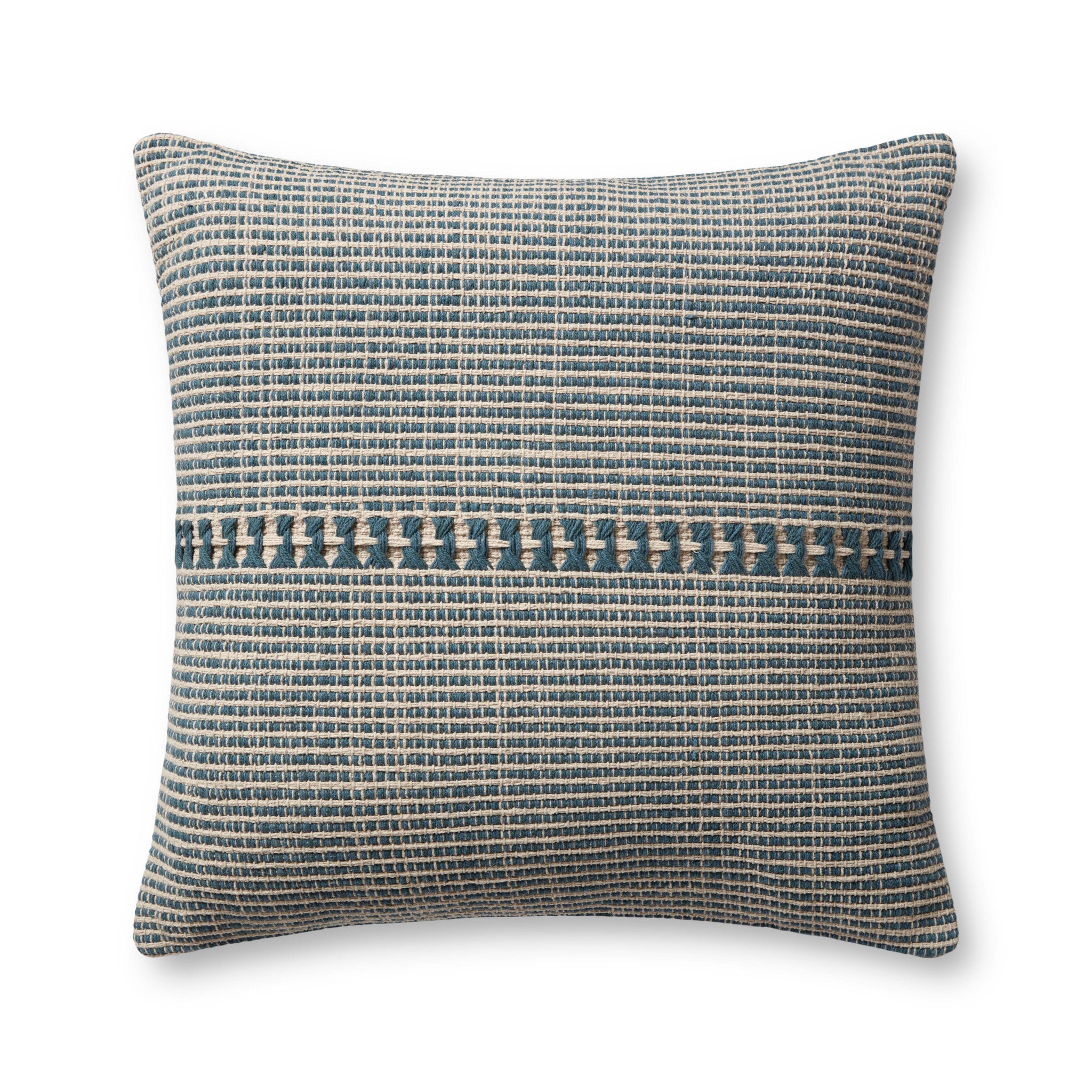 Harvey Blue / Natural Pillow — a Loloi pillow at Laurie Yapp Home.