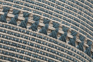 Harvey Blue / Natural Pillow shown from a different angle to reveal its pattern.