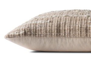 Ivory / Beige Pillow (Pattern 3) shown from a different angle to reveal its pattern.