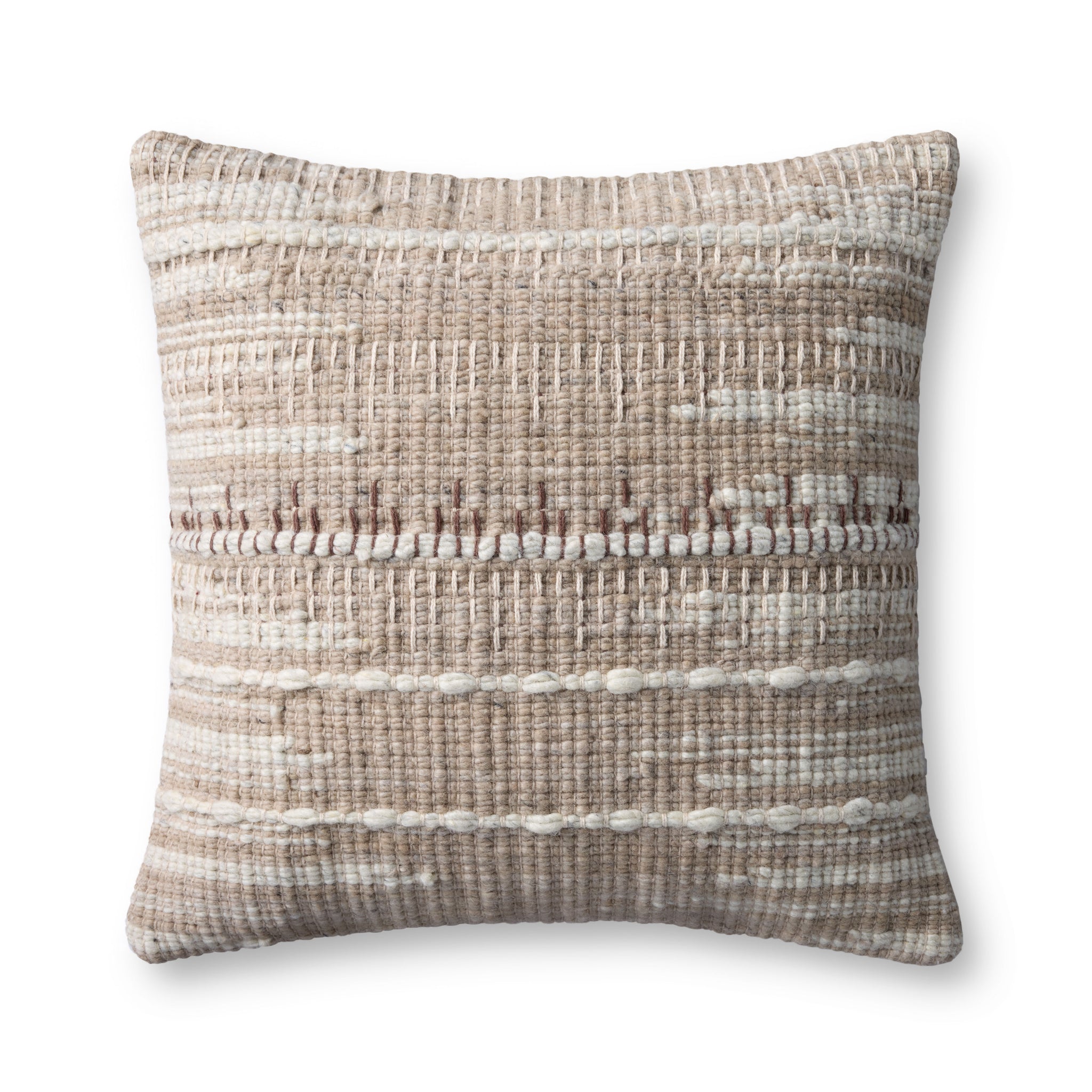 Ivory / Beige Pillow (Pattern 3) — a Loloi pillow at Laurie Yapp Home.
