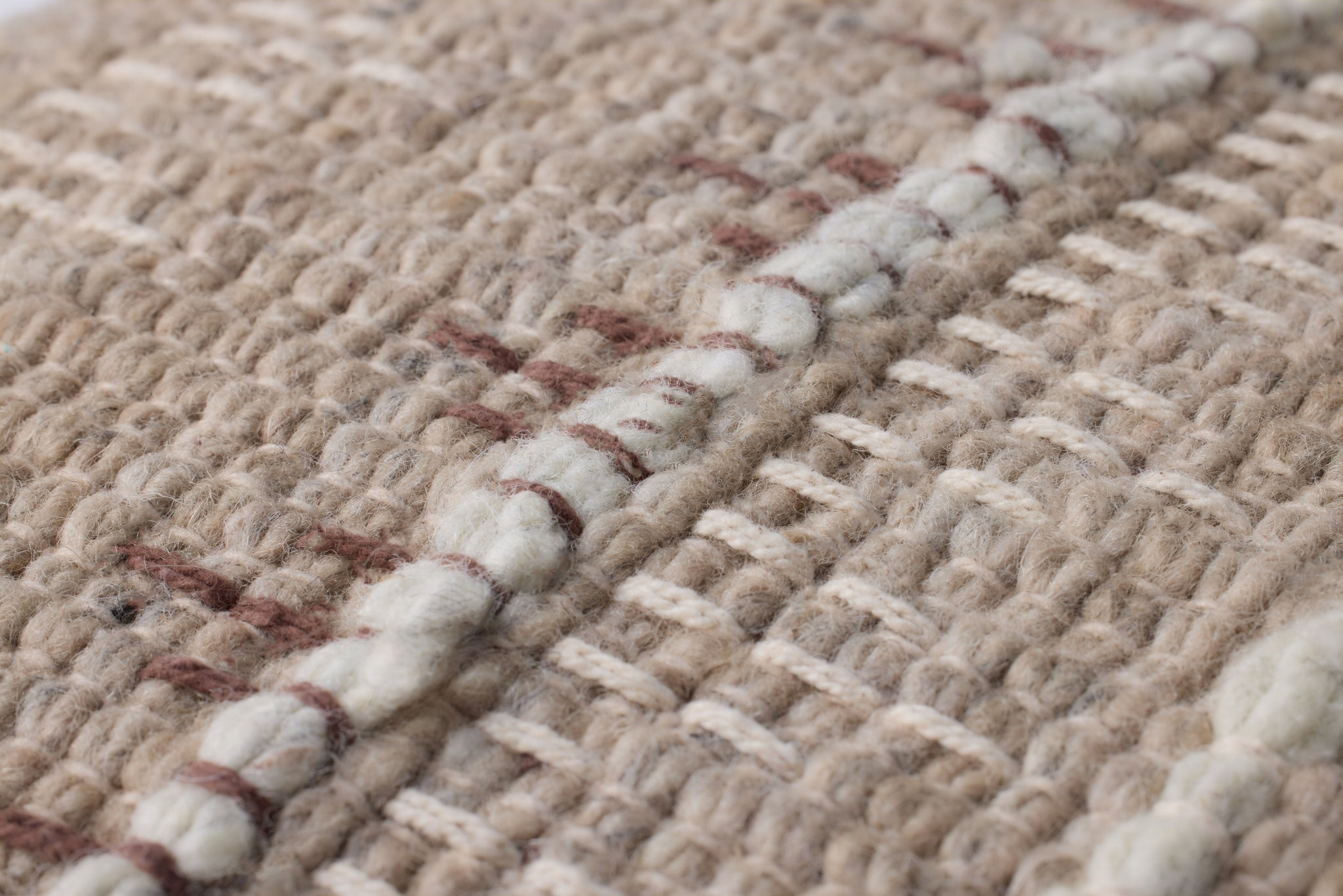 Ivory / Beige Pillow (Pattern 3) shown from another angle.