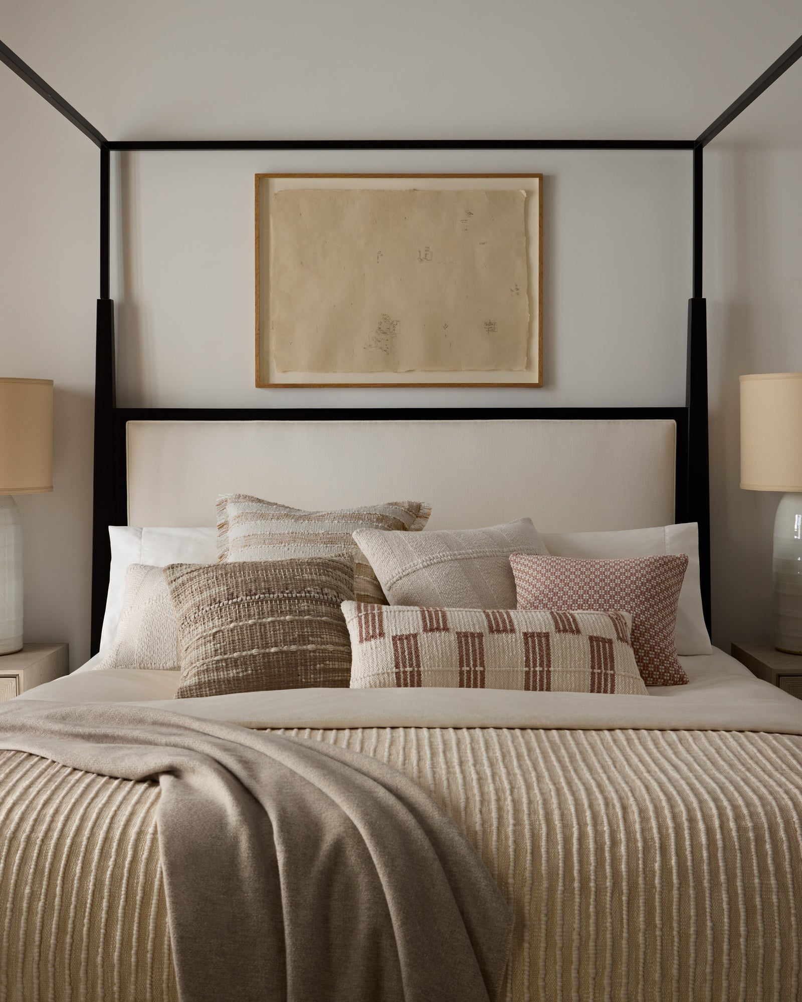 Ivory / Beige Pillow (Pattern 3) — a Loloi pillow at Laurie Yapp Home.