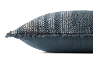 Blue / Ivory Pillow (Pattern 3) shown from another angle.